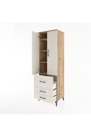 Hyperion Dolap 4 Raflı 3 Çekmeceli 2 Kapaklı 60x44x195 - S59M029V7B