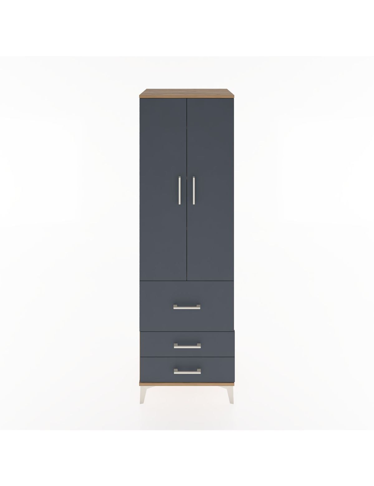 Hyperion Dolap 4 Raflı 3 Çekmeceli 2 Kapaklı 60x44x195 - S59M029V8B