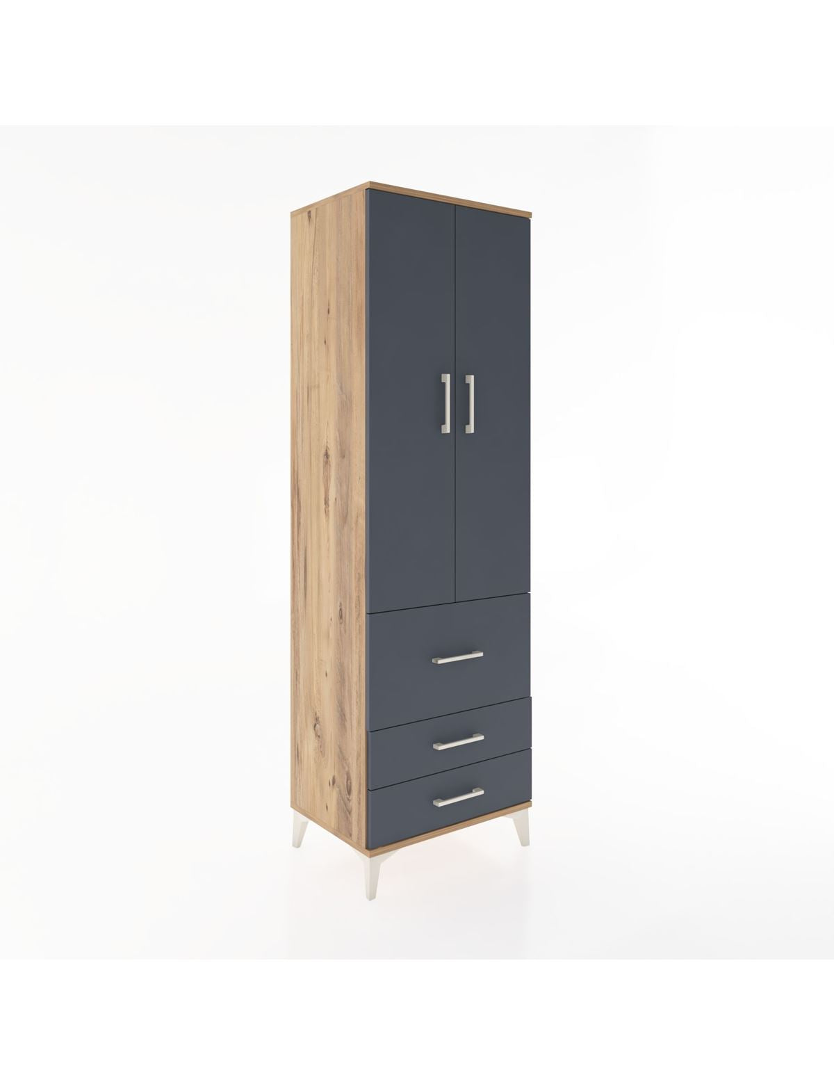Hyperion Dolap 4 Raflı 3 Çekmeceli 2 Kapaklı 60x44x195 - S59M029V8B