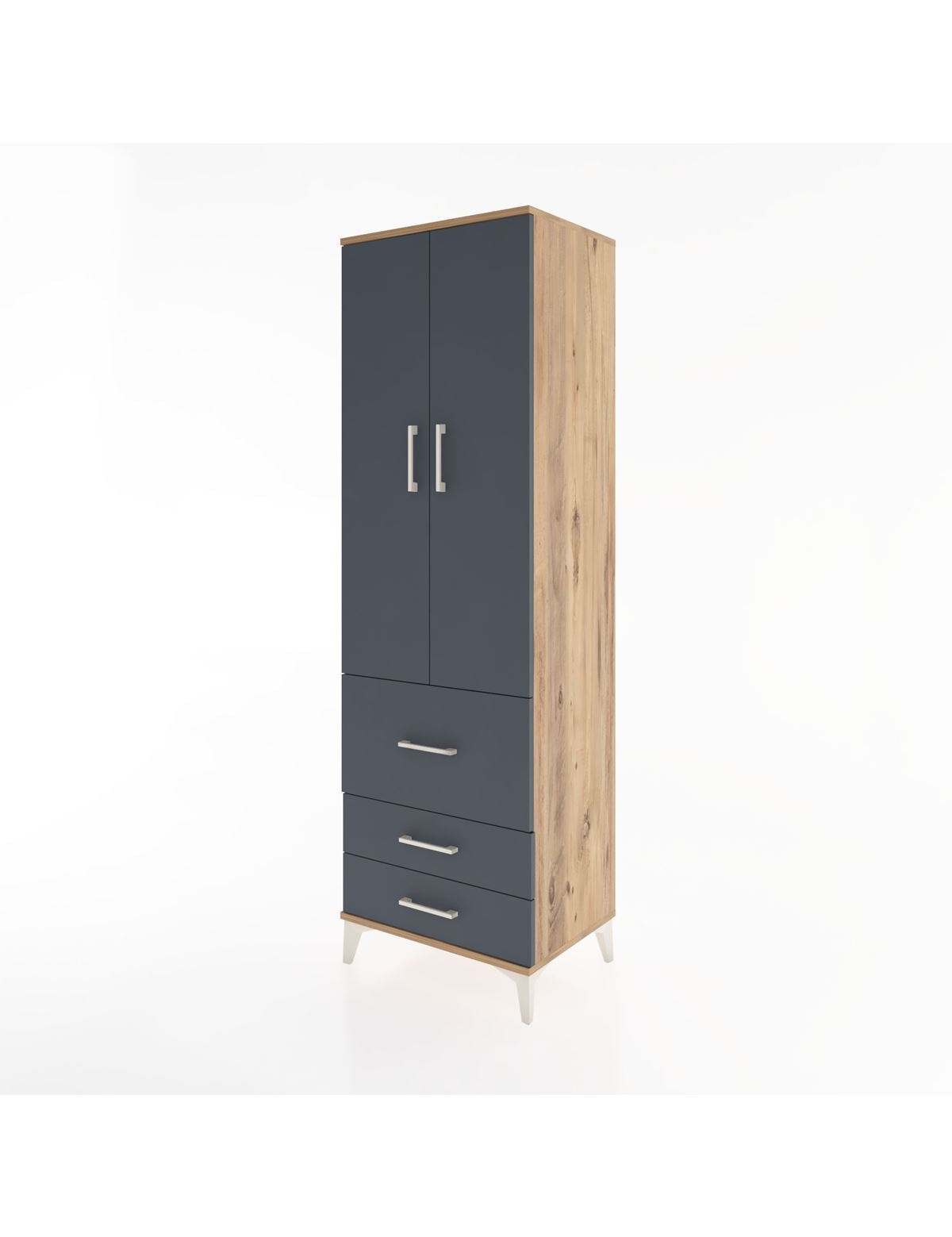 Hyperion Dolap 4 Raflı 3 Çekmeceli 2 Kapaklı 60x44x195 - S59M029V8B