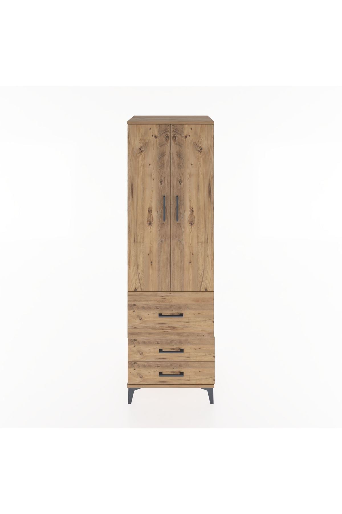 Hyperion Dolap 4 Raflı 3 Çekmeceli 2 Kapaklı 60x44x195 - S59M029V9B