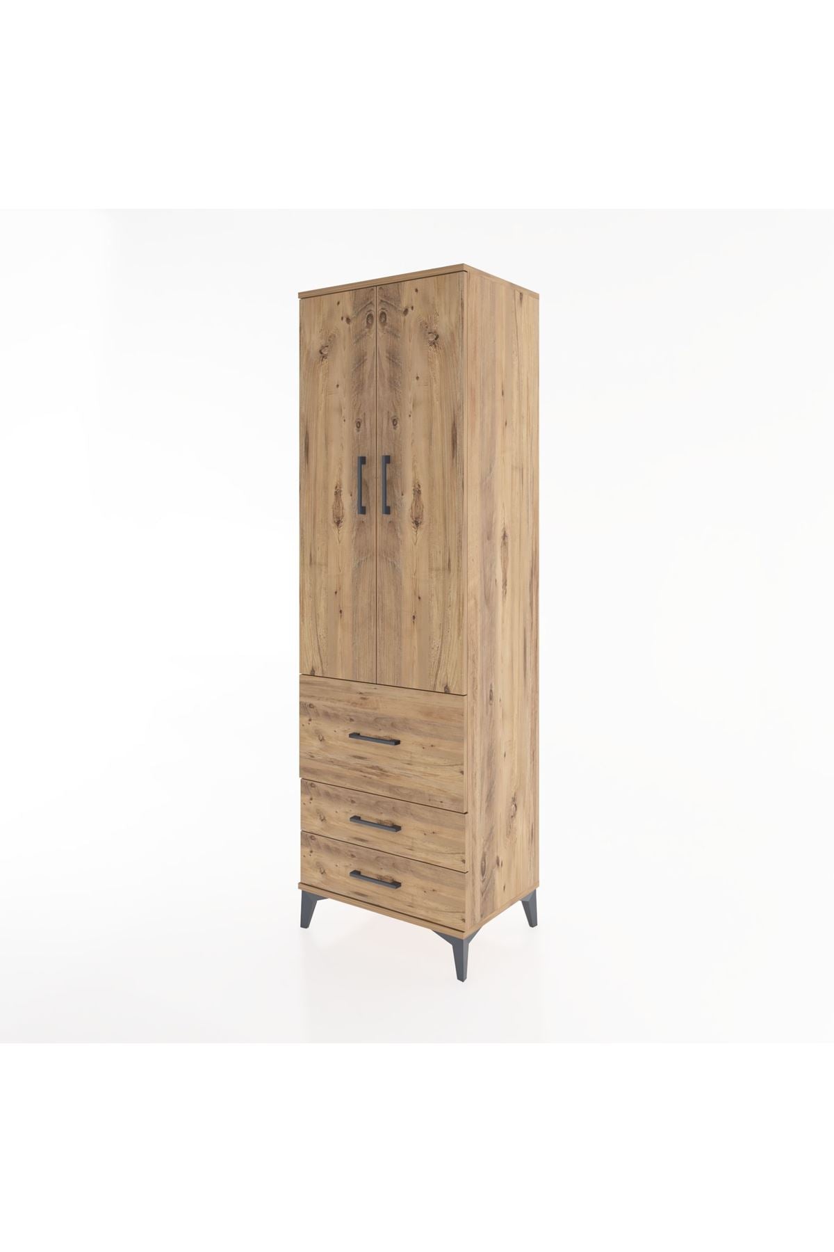 Hyperion Dolap 4 Raflı 3 Çekmeceli 2 Kapaklı 60x44x195 - S59M029V9B