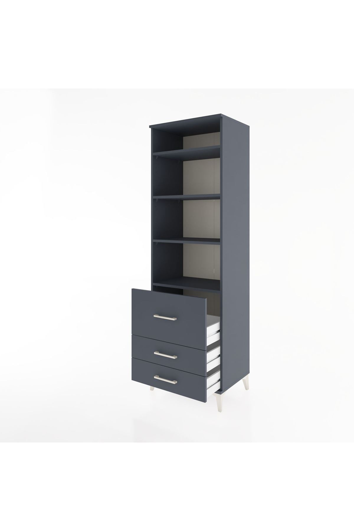 Hyperion Dolap 4 Raflı 3 Çekmeceli 60x44x195 - S59M030V5B