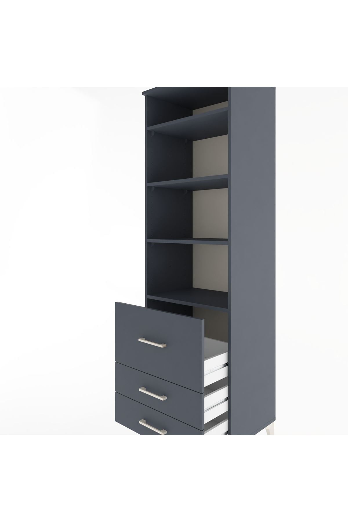 Hyperion Dolap 4 Raflı 3 Çekmeceli 60x44x195 - S59M030V5B