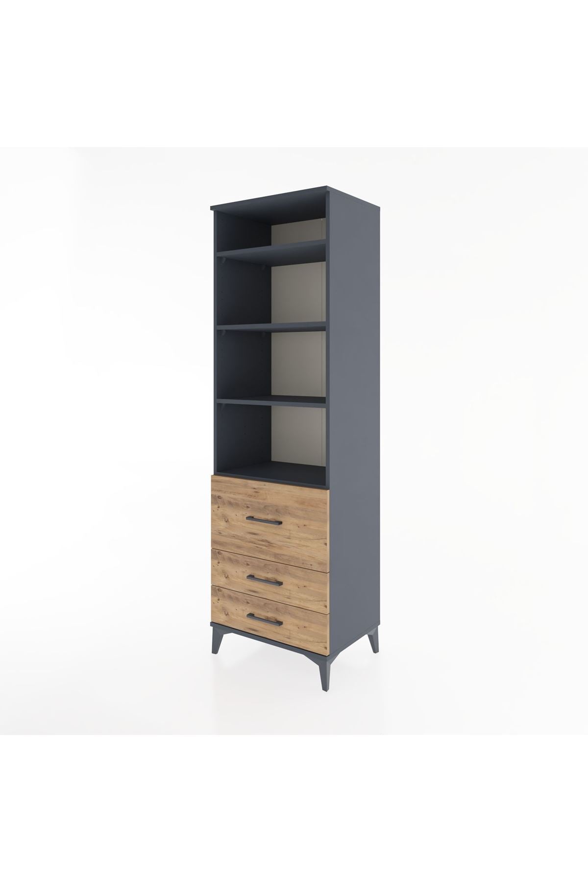 Hyperion Dolap 4 Raflı 3 Çekmeceli 60x44x195 - S59M030V6B