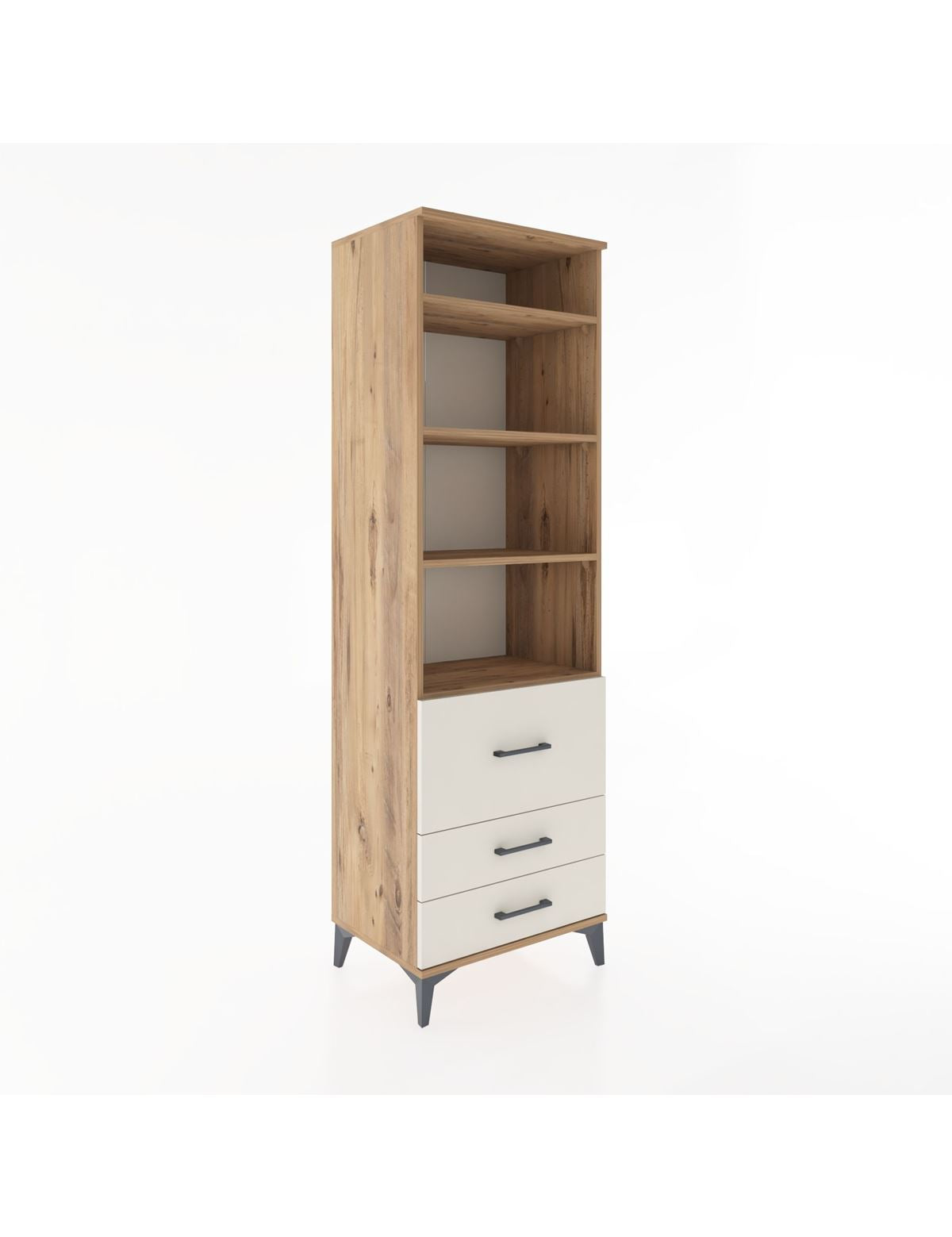 Hyperion Dolap 4 Raflı 3 Çekmeceli 60x44x195 - S59M030V7B