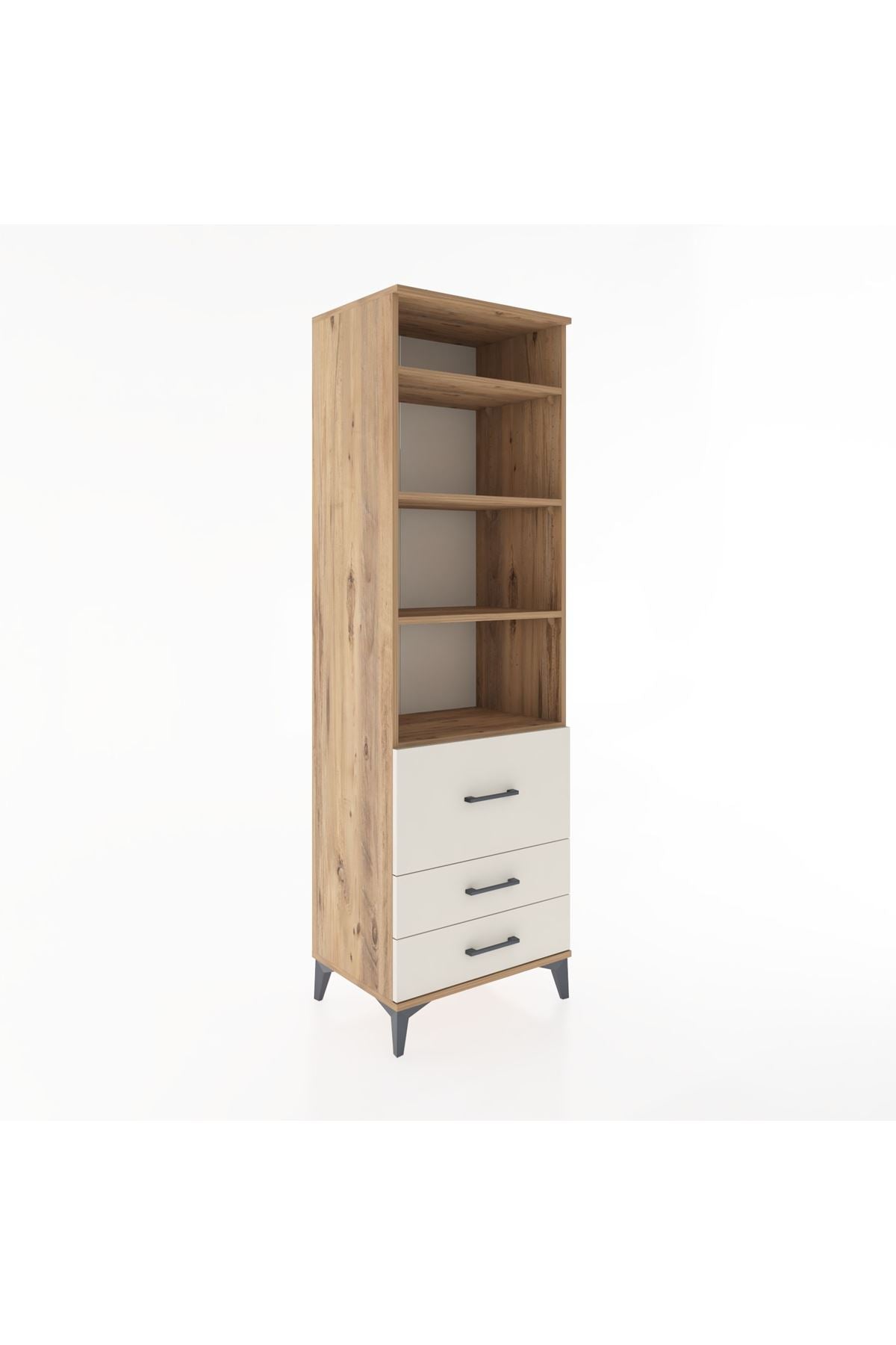 Hyperion Dolap 4 Raflı 3 Çekmeceli 60x44x195 - S59M030V7B