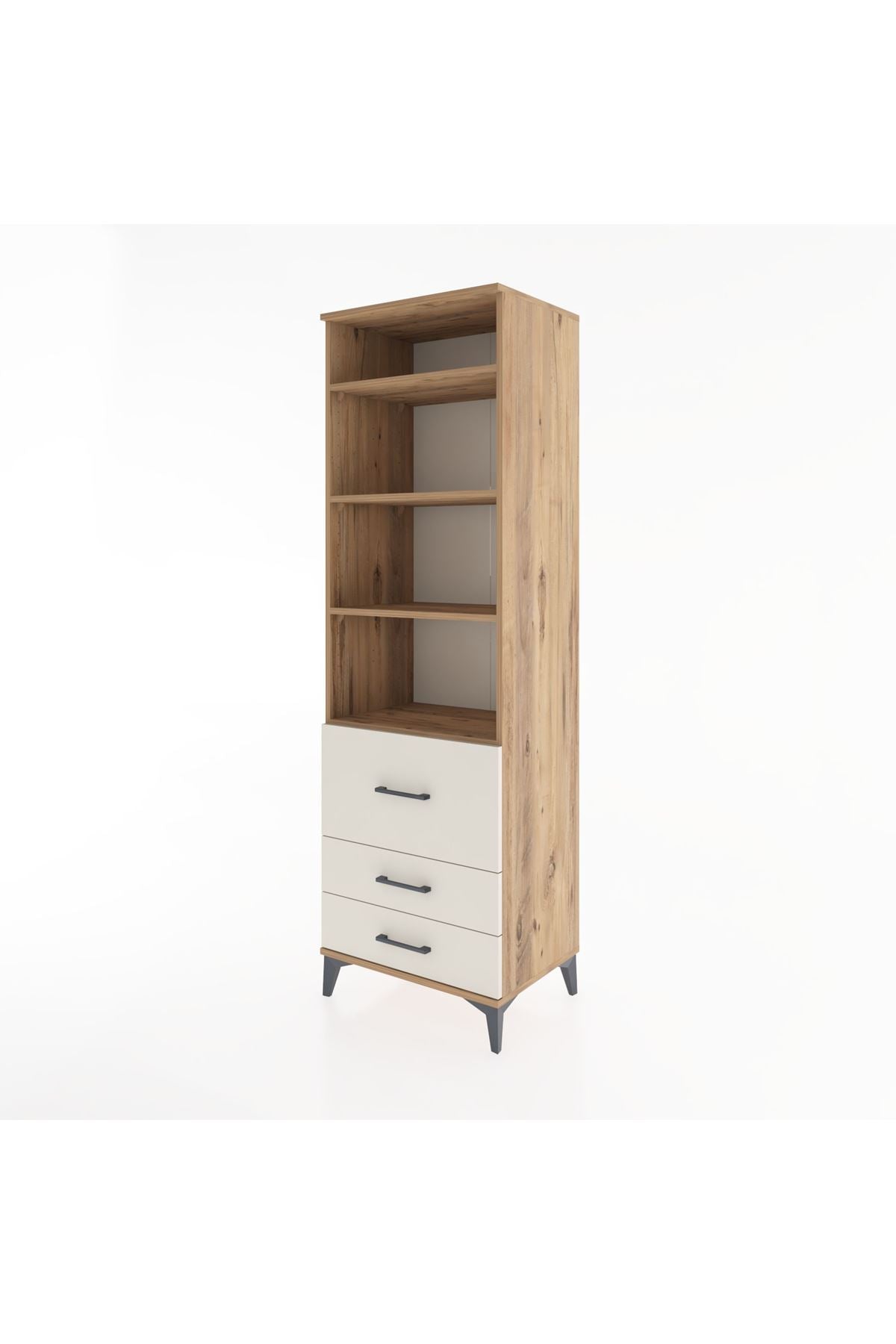 Hyperion Dolap 4 Raflı 3 Çekmeceli 60x44x195 - S59M030V7B