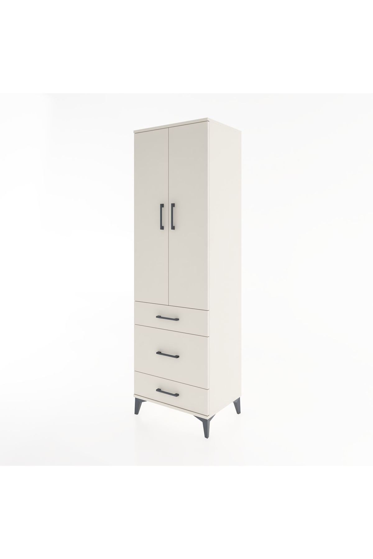 Hyperion Dolap 2 Raflı 3 Çekmeceli Tek Askılı 60x44x195 - S59M031V1B