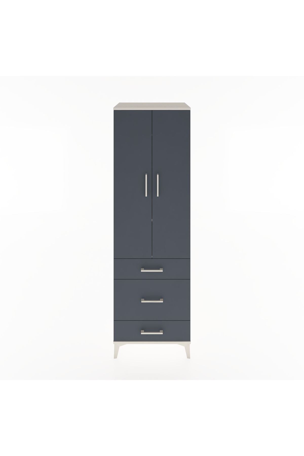 Hyperion Dolap 2 Raflı 3 Çekmeceli Tek Askılı 60x44x195 - S59M031V2B