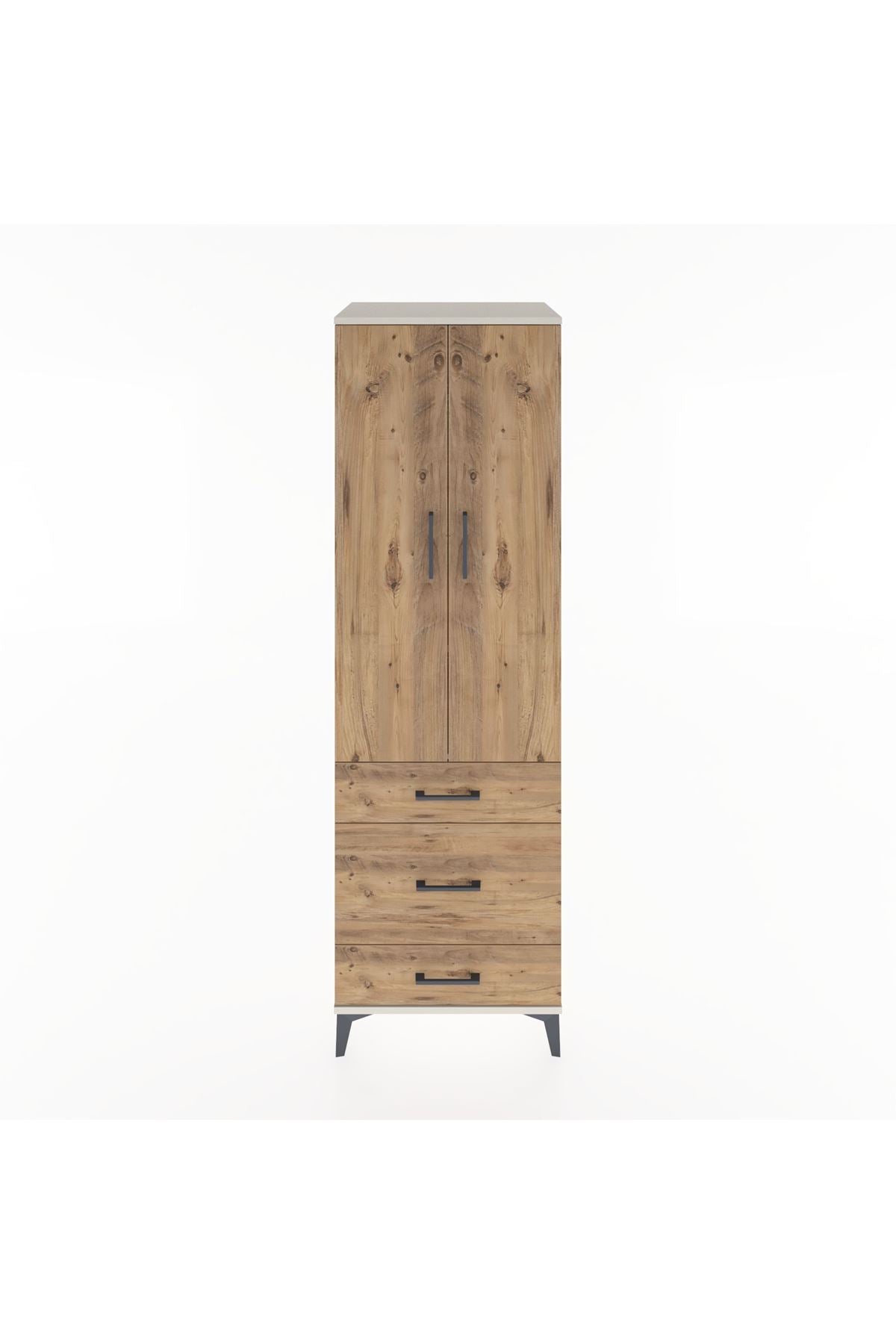 Hyperion Dolap 2 Raflı 3 Çekmeceli Tek Askılı 60x44x195 - S59M031V3B