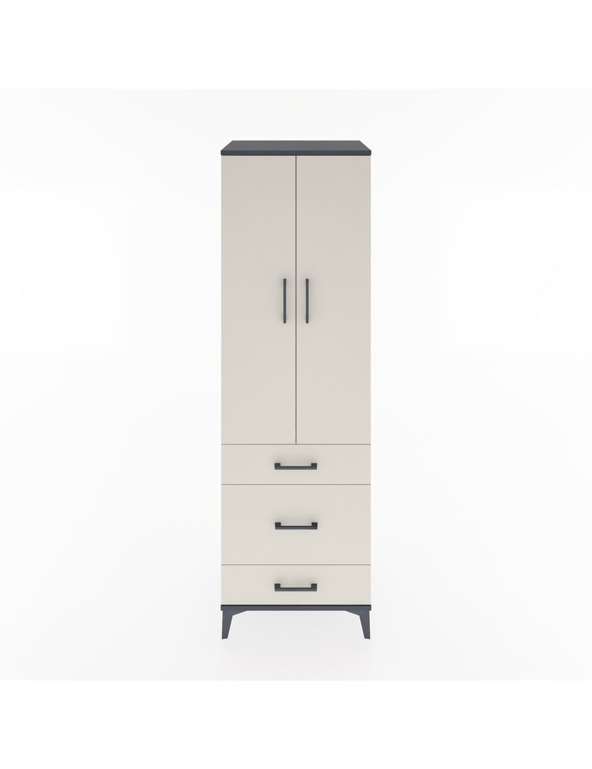 Hyperion Dolap 2 Raflı 3 Çekmeceli Tek Askılı 60x44x195 - S59M031V4B