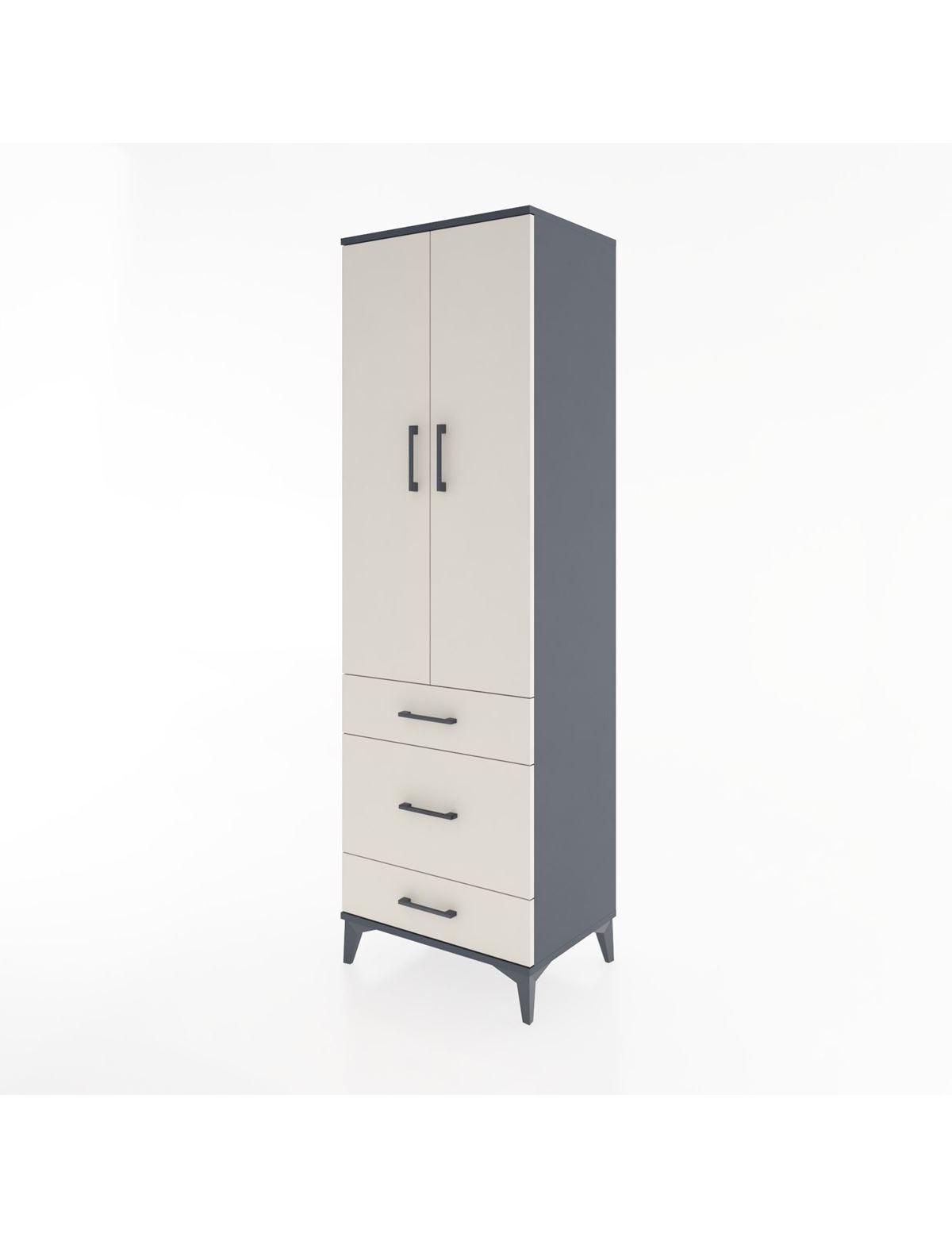 Hyperion Dolap 2 Raflı 3 Çekmeceli Tek Askılı 60x44x195 - S59M031V4B