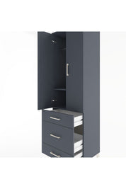 Hyperion Dolap 2 Raflı 3 Çekmeceli Tek Askılı 60x44x195 - S59M031V5B