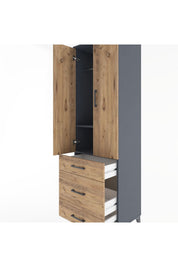 Hyperion Dolap 2 Raflı 3 Çekmeceli Tek Askılı 60x44x195 - S59M031V6B