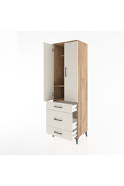 Hyperion Dolap 2 Raflı 3 Çekmeceli Tek Askılı 60x44x195 - S59M031V7B