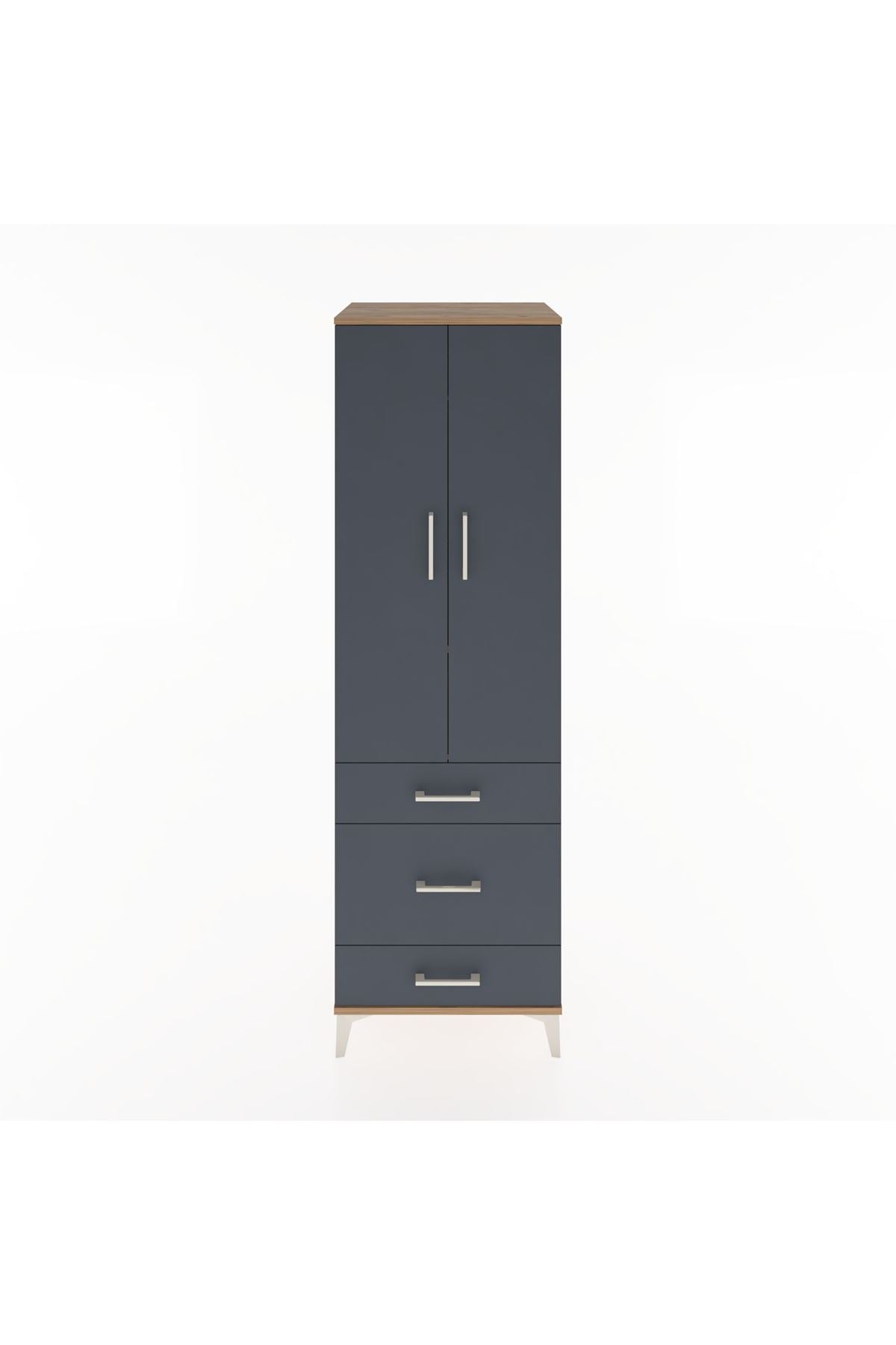 Hyperion Dolap 2 Raflı 3 Çekmeceli Tek Askılı 60x44x195 - S59M031V8B