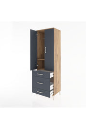 Hyperion Dolap 2 Raflı 3 Çekmeceli Tek Askılı 60x44x195 - S59M031V8B