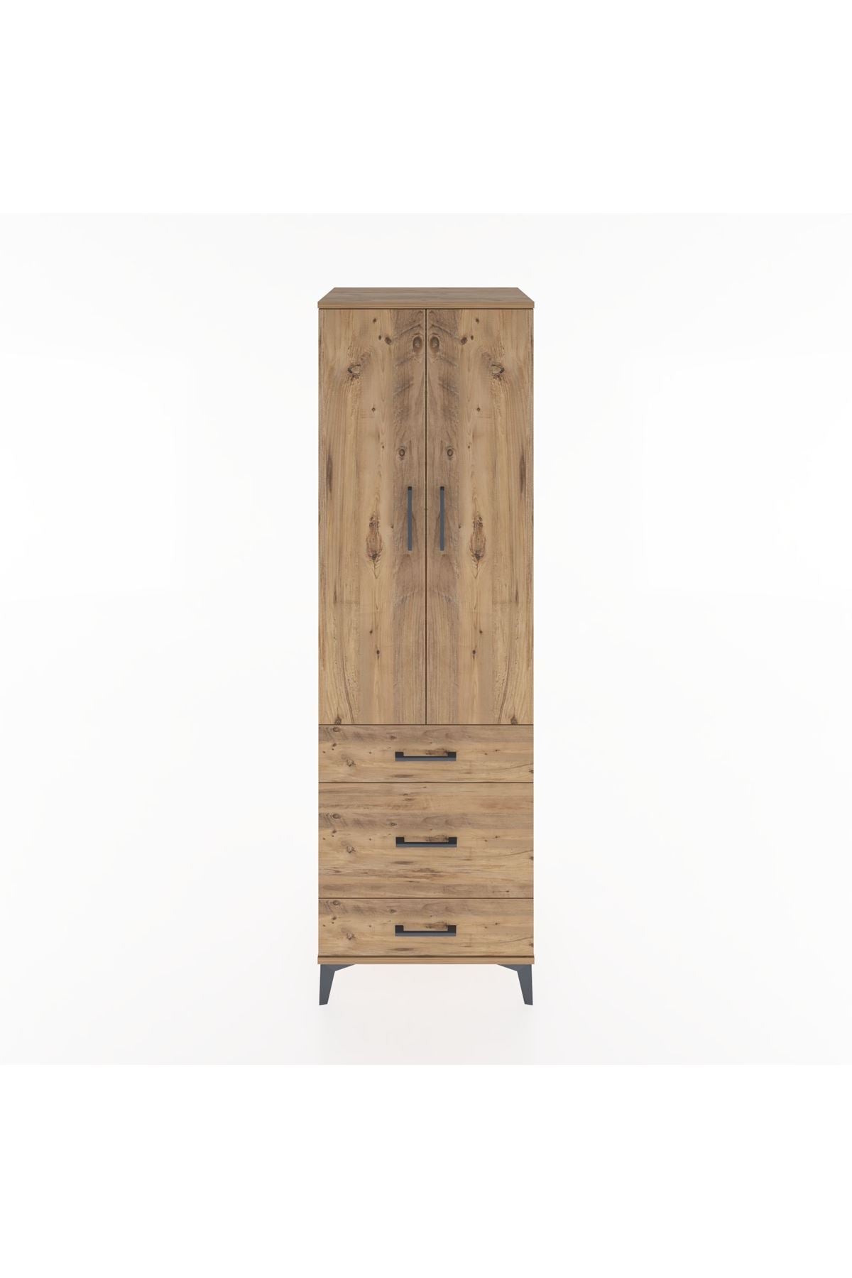 Hyperion Dolap 2 Raflı 3 Çekmeceli Tek Askılı 60x44x195 - S59M031V9B