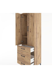 Hyperion Dolap 2 Raflı 3 Çekmeceli Tek Askılı 60x44x195 - S59M031V9B