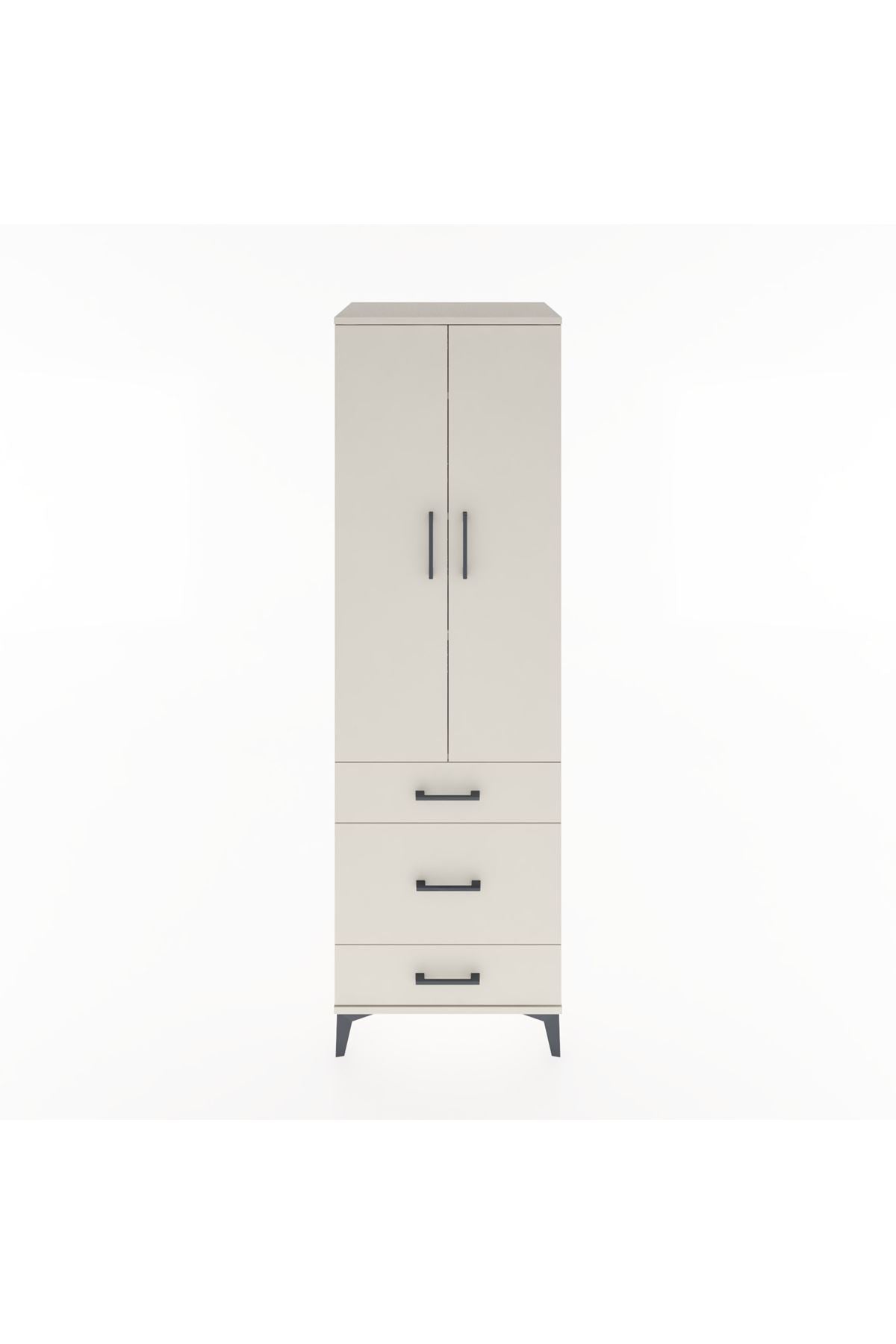 Hyperion Dolap 4 Raflı 3 Çekmeceli 2 Kapaklı 60x44x195 - S59M032V1B