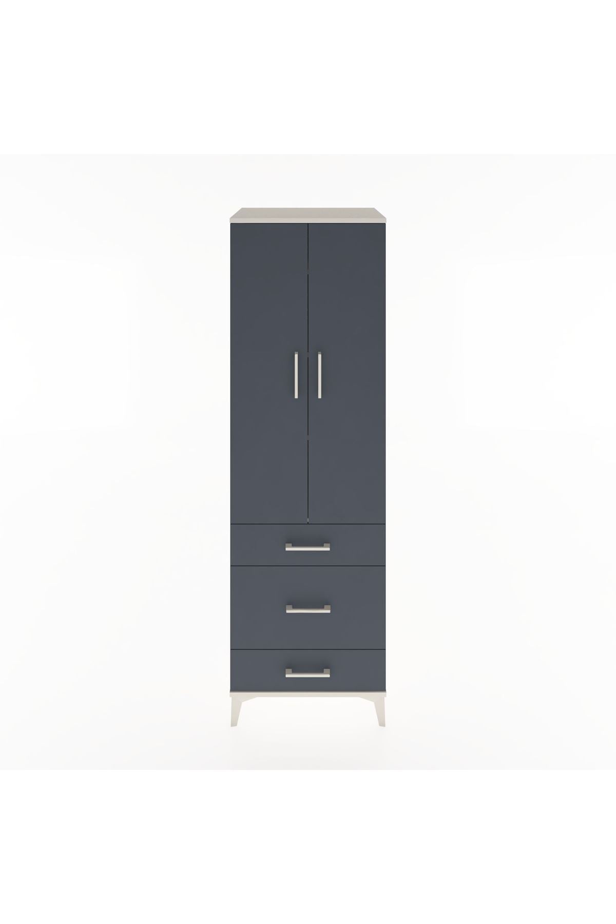 Hyperion Dolap 4 Raflı 3 Çekmeceli 2 Kapaklı 60x44x195 - S59M032V2B