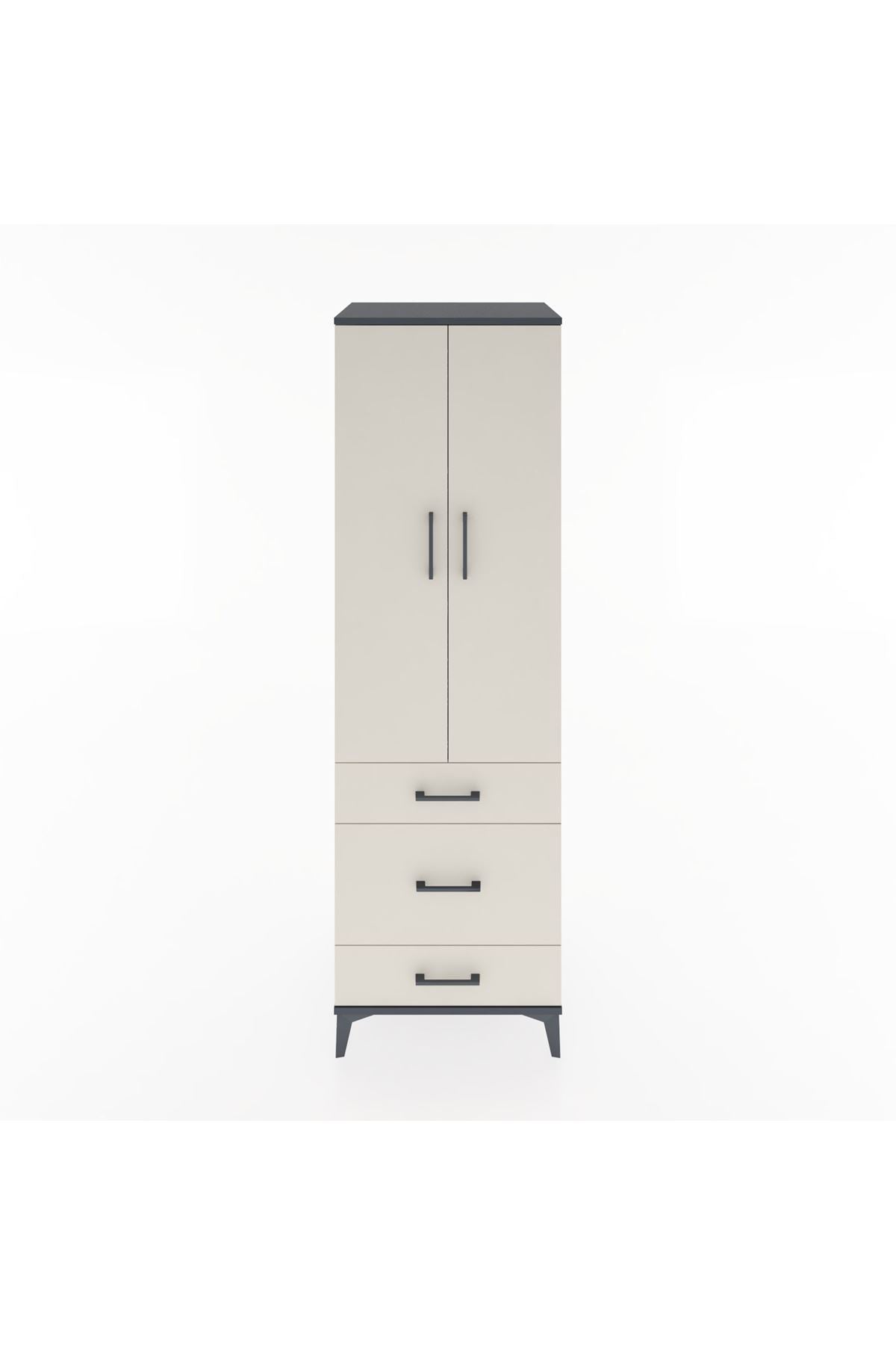 Hyperion Dolap 4 Raflı 3 Çekmeceli 2 Kapaklı 60x44x195 - S59M032V4B