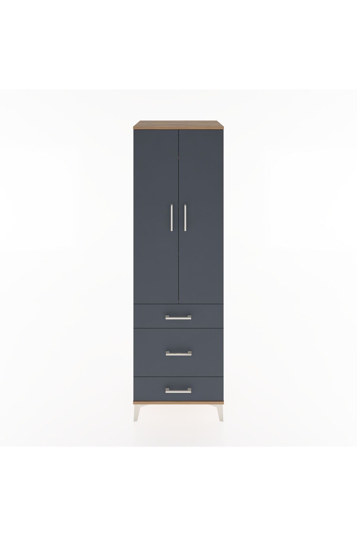 Hyperion Dolap 4 Raflı 3 Çekmeceli 2 Kapaklı 60x44x195 - S59M032V8B