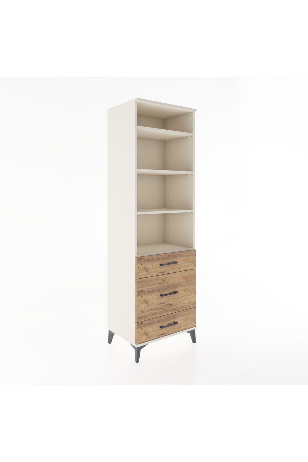 Hyperion Dolap 4 Raflı 3 Çekmeceli 60x44x195 - S59M033V3B