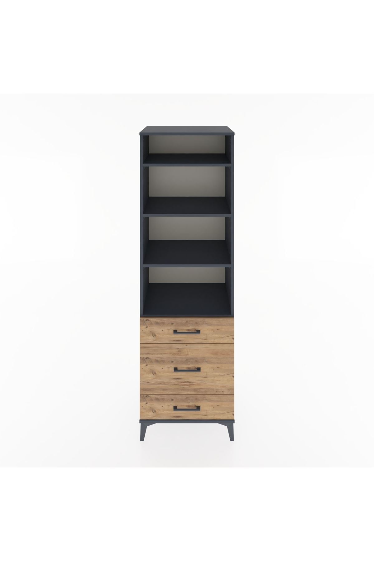 Hyperion Dolap 4 Raflı 3 Çekmeceli 60x44x195 - S59M033V6B