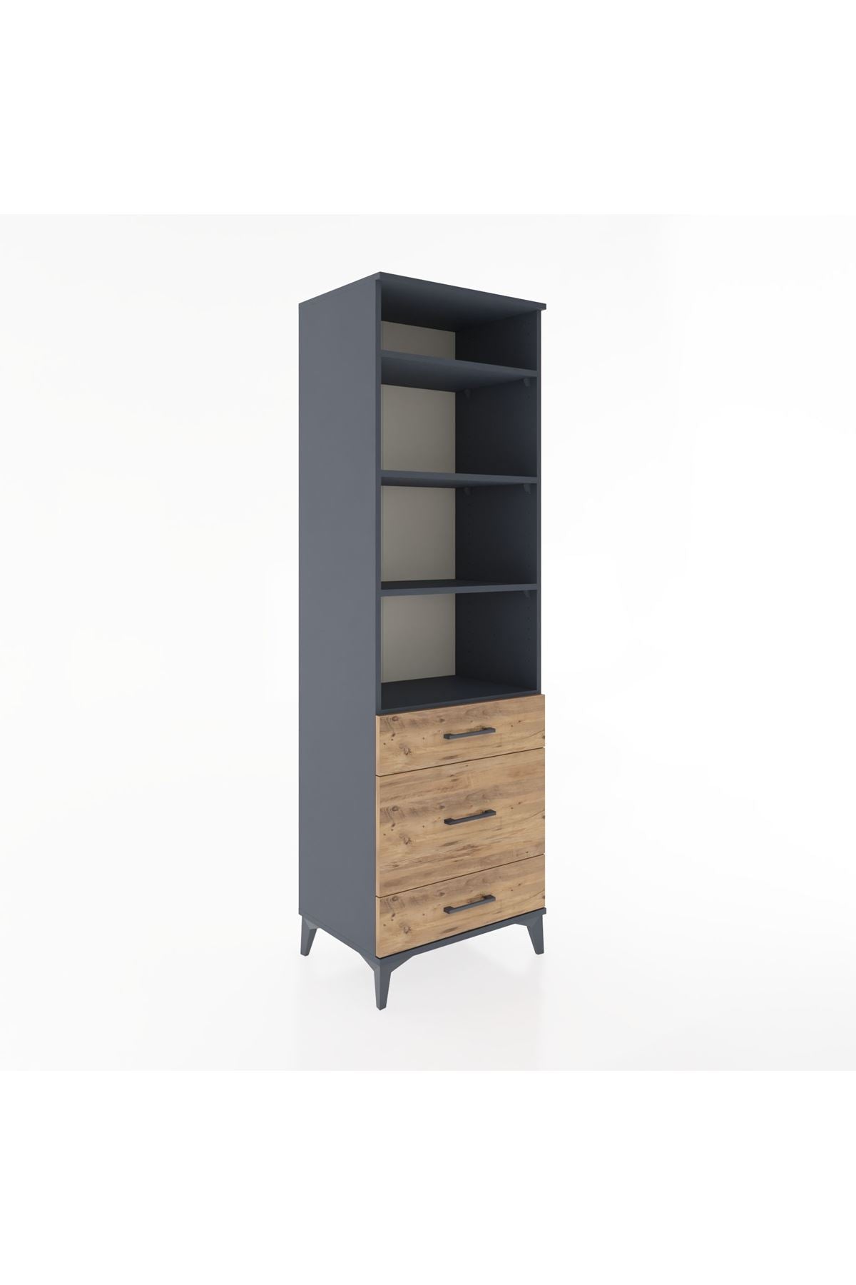 Hyperion Dolap 4 Raflı 3 Çekmeceli 60x44x195 - S59M033V6B