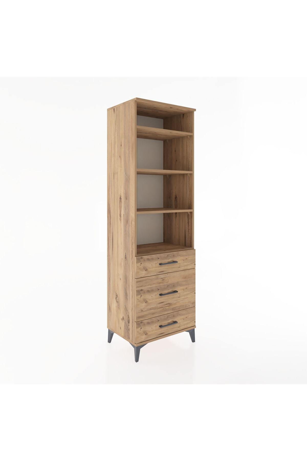 Hyperion Dolap 4 Raflı 3 Çekmeceli 60x44x195 - S59M033V9B