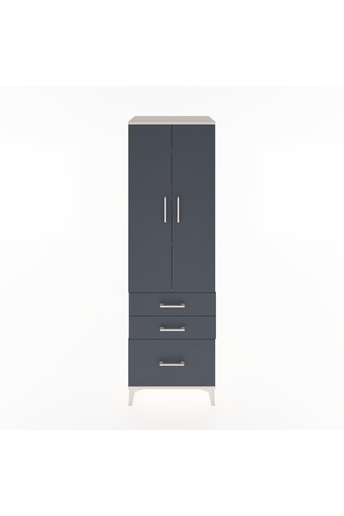 Hyperion Dolap 4 Raflı 3 Çekmeceli 2 Kapaklı 60x44x195 - S59M034V2B