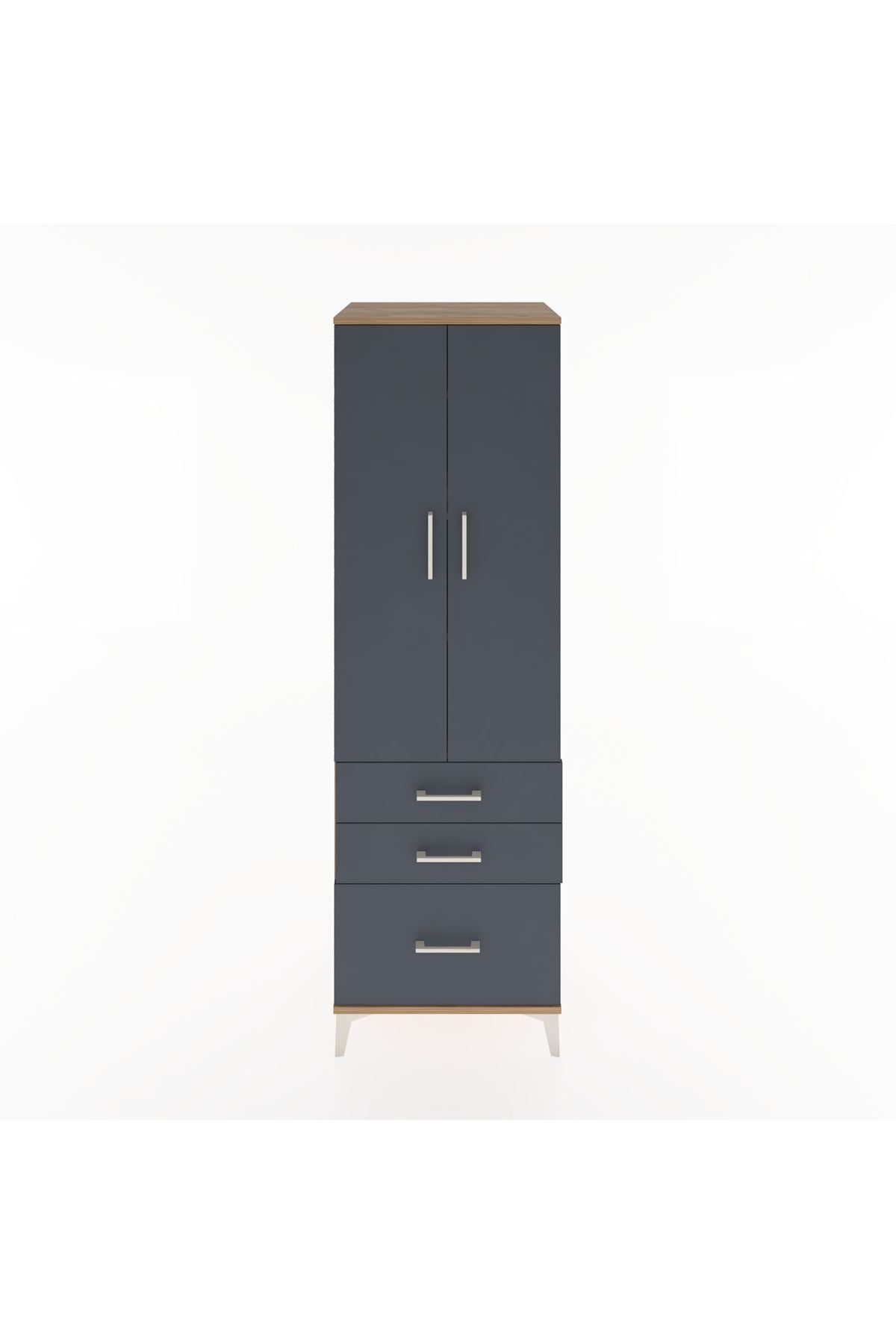 Hyperion Dolap 4 Raflı 3 Çekmeceli 2 Kapaklı 60x44x195 - S59M034V8B