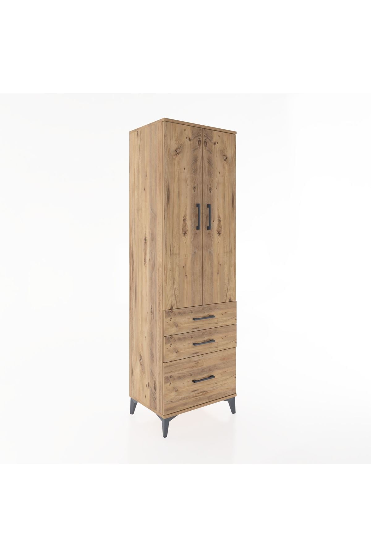Hyperion Dolap 4 Raflı 3 Çekmeceli 2 Kapaklı 60x44x195 - S59M034V9B
