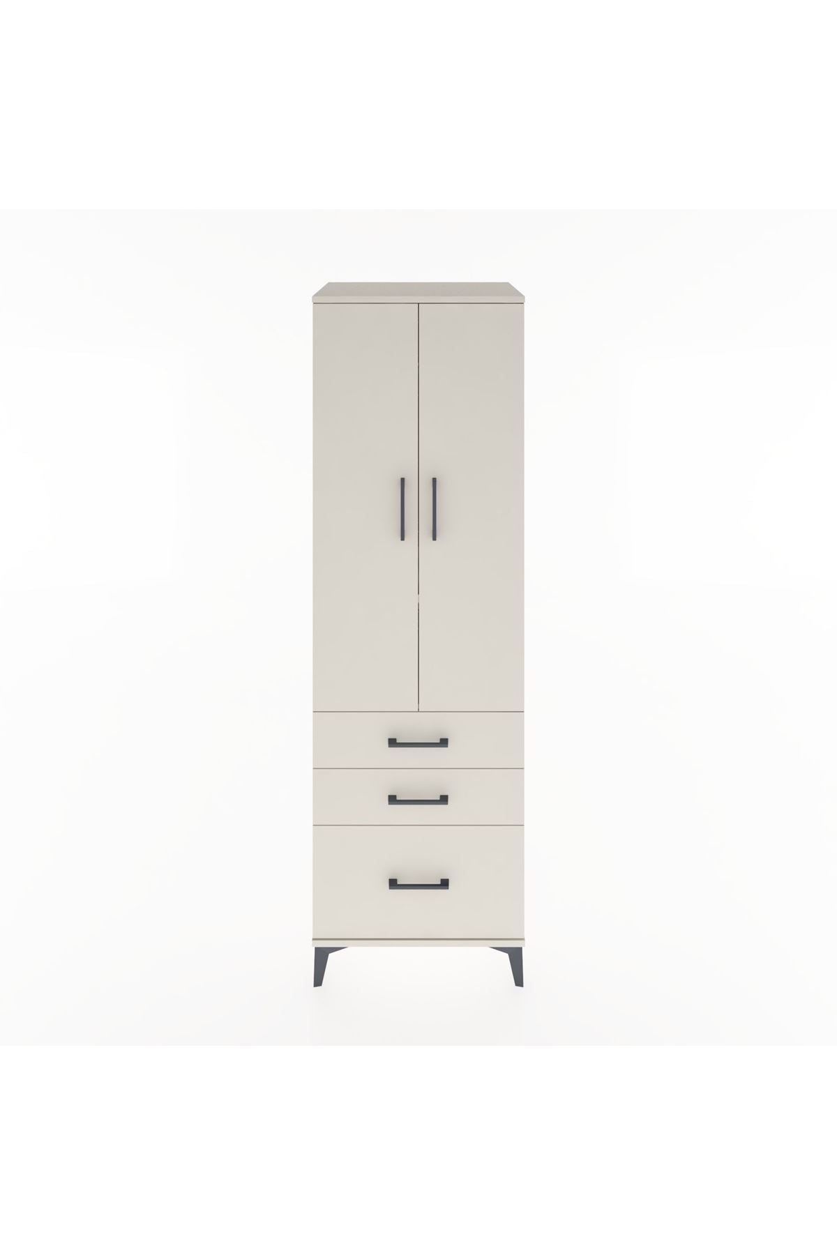 Hyperion Dolap 2 Raflı 3 Çekmeceli Tek Askılı 60x44x195 - S59M035V1B