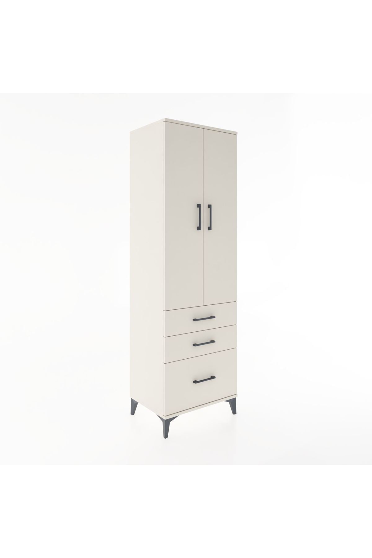 Hyperion Dolap 2 Raflı 3 Çekmeceli Tek Askılı 60x44x195 - S59M035V1B