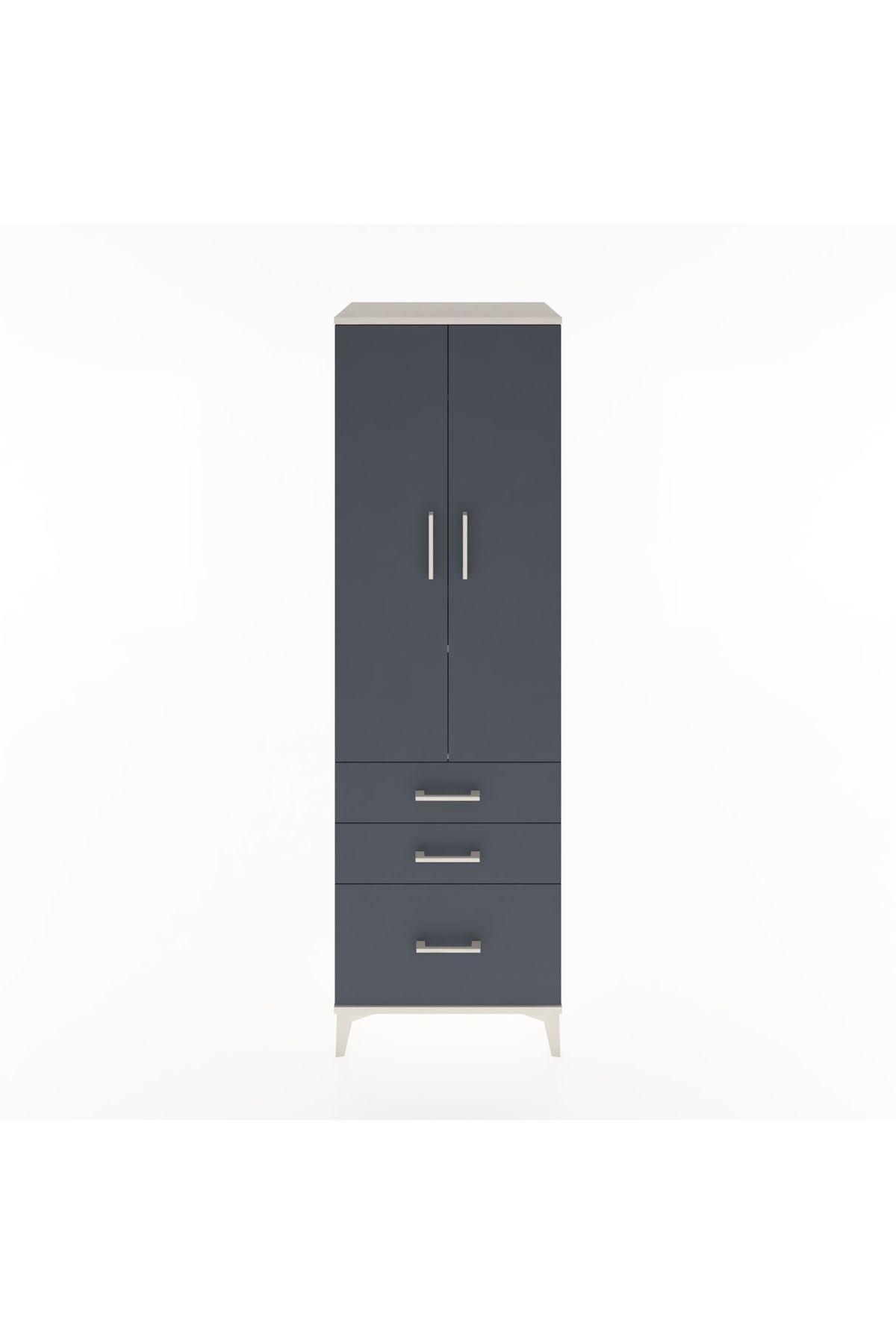 Hyperion Dolap 2 Raflı 3 Çekmeceli Tek Askılı 60x44x195 - S59M035V2B