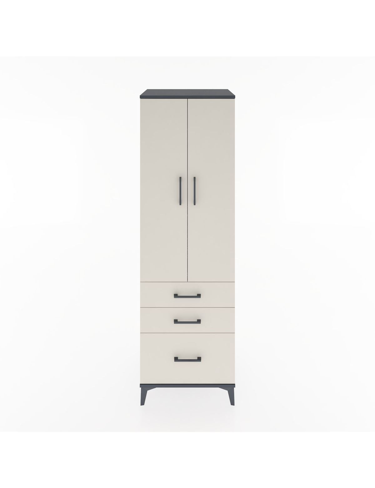 Hyperion Dolap 2 Raflı 3 Çekmeceli Tek Askılı 60x44x195 - S59M035V4B