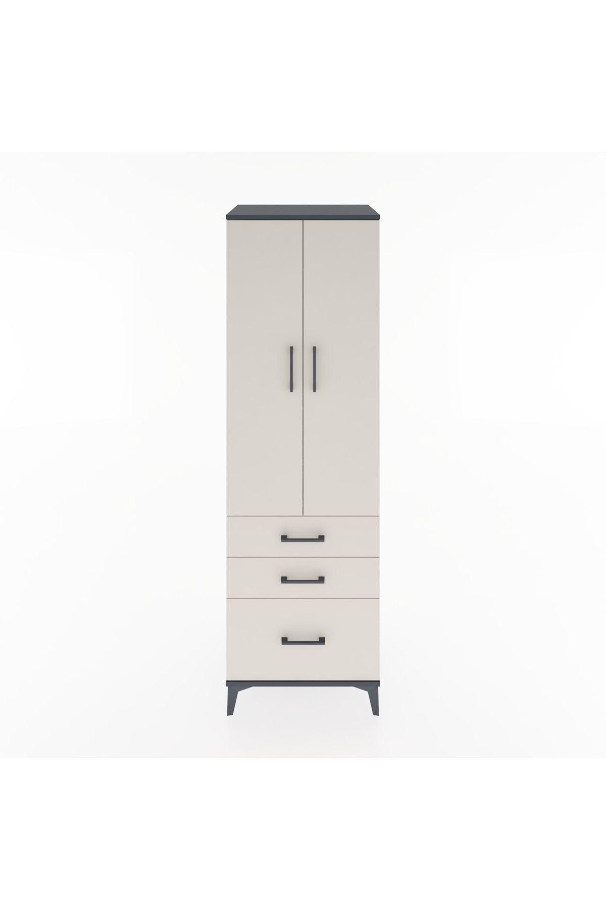 Hyperion Dolap 2 Raflı 3 Çekmeceli Tek Askılı 60x44x195 - S59M035V4B