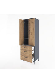 Hyperion Dolap 2 Raflı 3 Çekmeceli Tek Askılı 60x44x195 - S59M035V6B