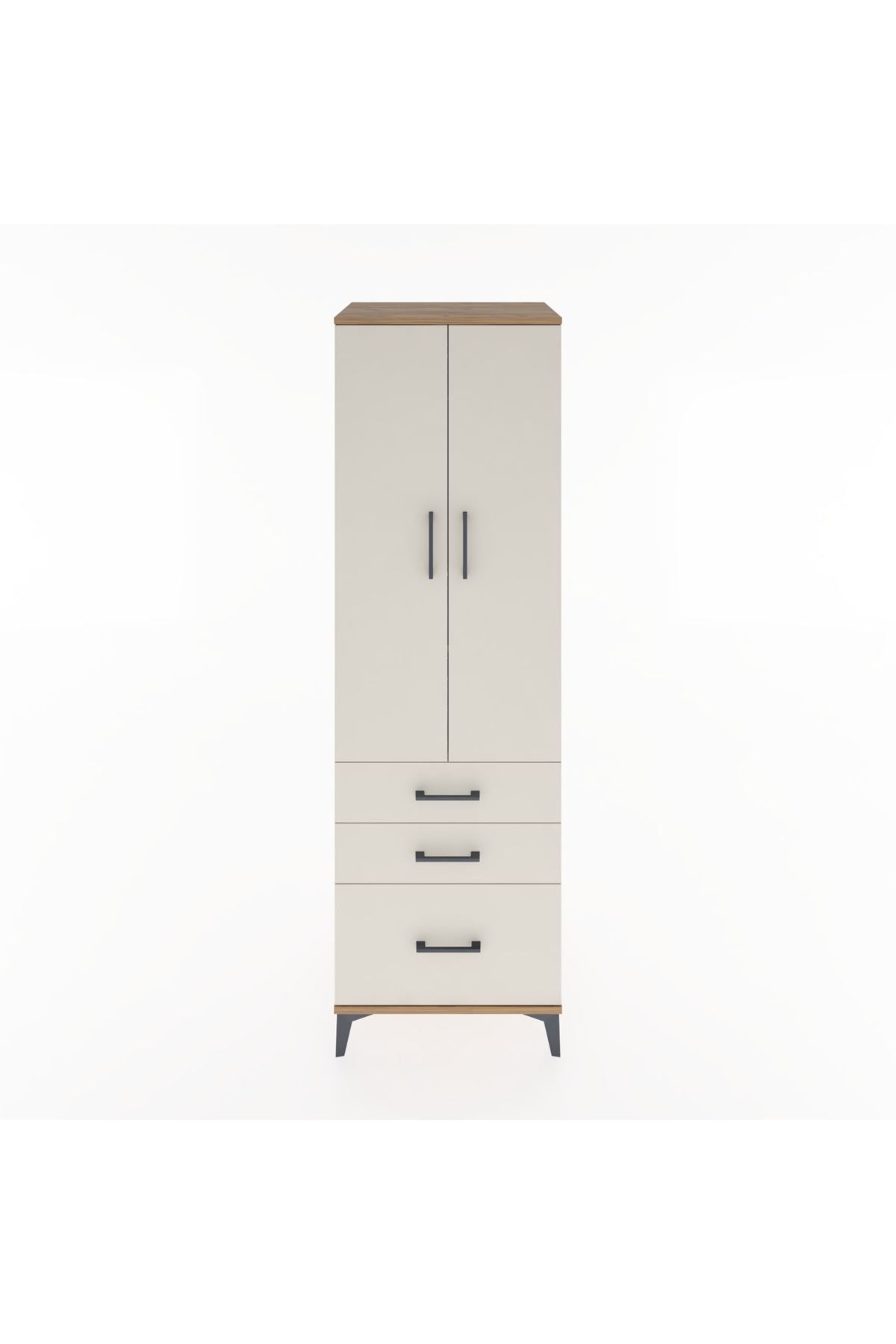 Hyperion Dolap 2 Raflı 3 Çekmeceli Tek Askılı 60x44x195 - S59M035V7B