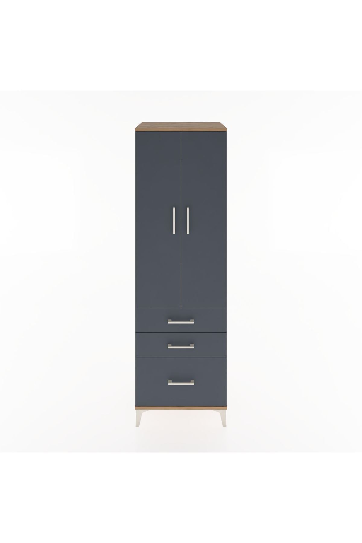 Hyperion Dolap 2 Raflı 3 Çekmeceli Tek Askılı 60x44x195 - S59M035V8B