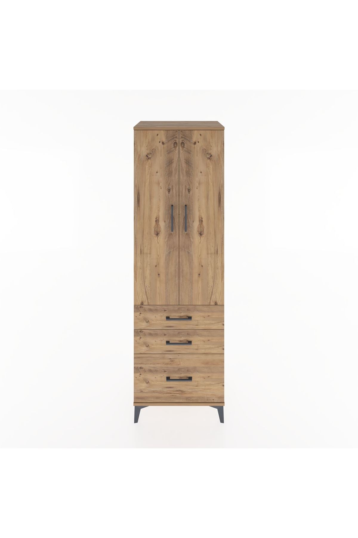 Hyperion Dolap 2 Raflı 3 Çekmeceli Tek Askılı 60x44x195 - S59M035V9B