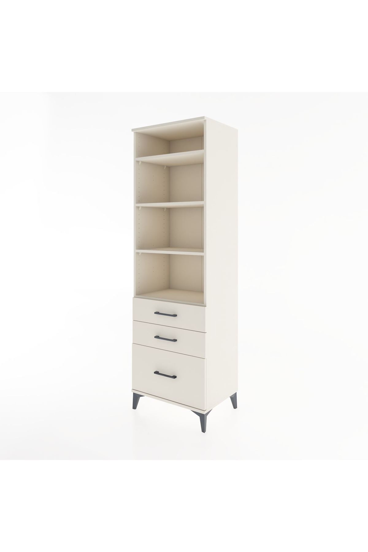 Hyperion Dolap 4 Raflı 3 Çekmeceli 60x44x195 - S59M036V1B