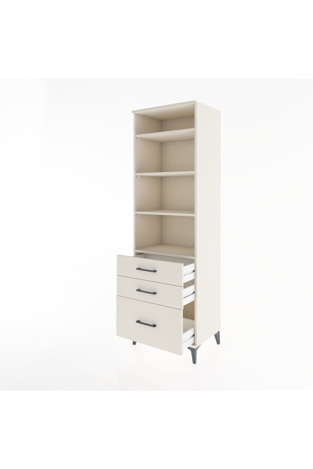 Hyperion Dolap 4 Raflı 3 Çekmeceli 60x44x195 - S59M036V1B