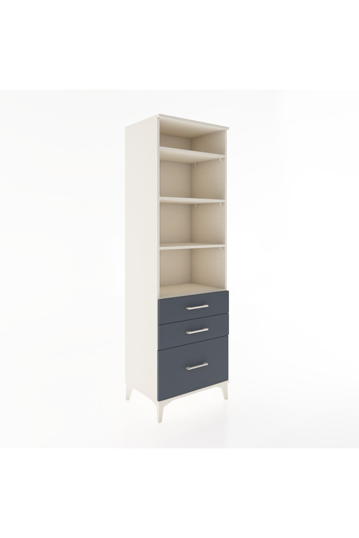 Hyperion Dolap 4 Raflı 3 Çekmeceli 60x44x195 - S59M036V2B