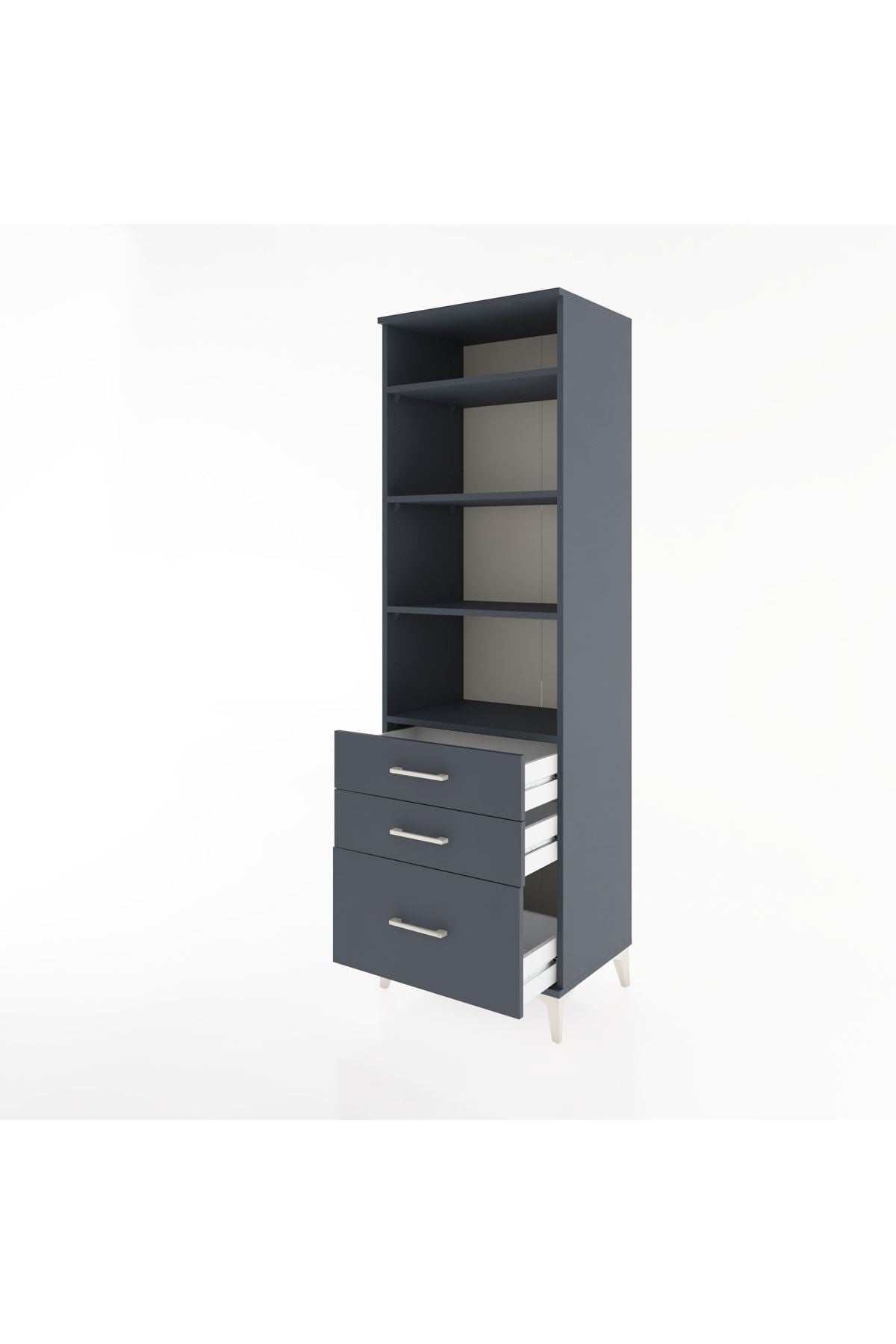 Hyperion Dolap 4 Raflı 3 Çekmeceli 60x44x195 - S59M036V5B