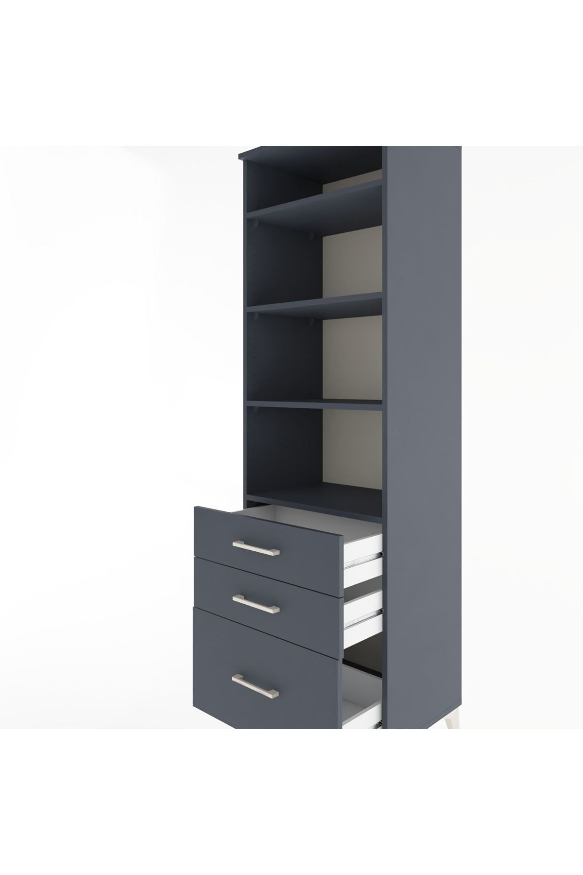 Hyperion Dolap 4 Raflı 3 Çekmeceli 60x44x195 - S59M036V5B