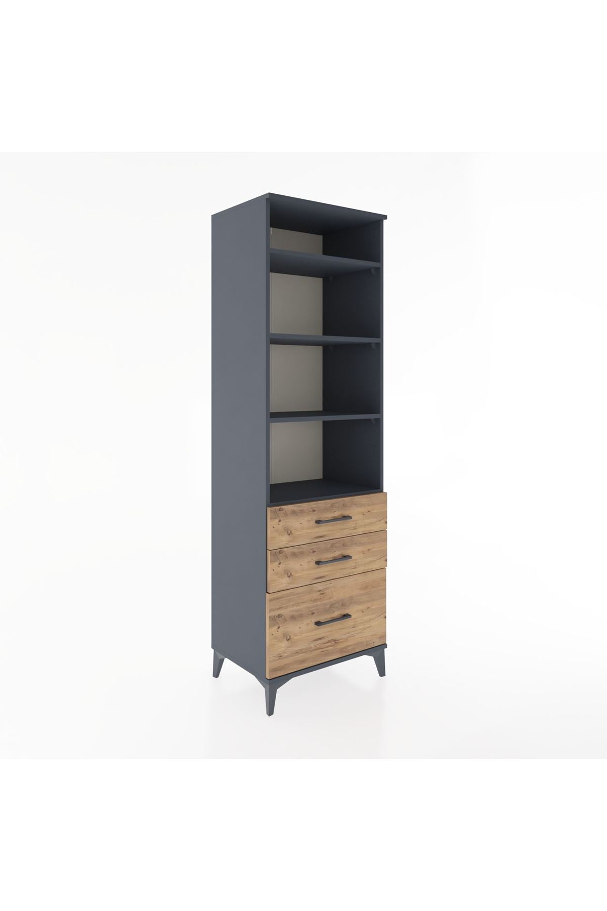 Hyperion Dolap 4 Raflı 3 Çekmeceli 60x44x195 - S59M036V6B